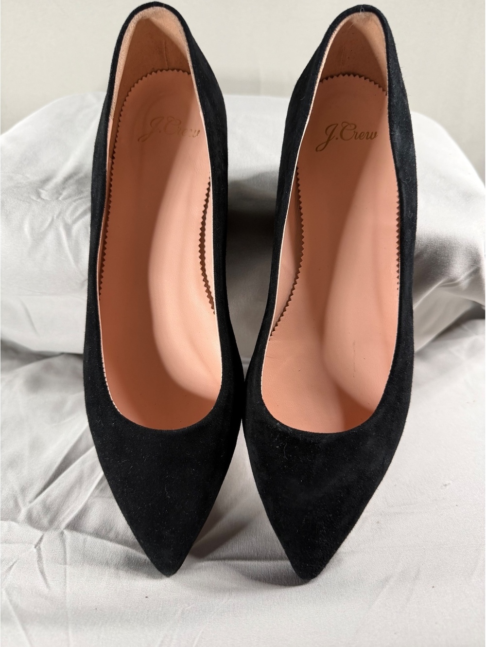 J.Crew Black Suede Pointed Toe Flats